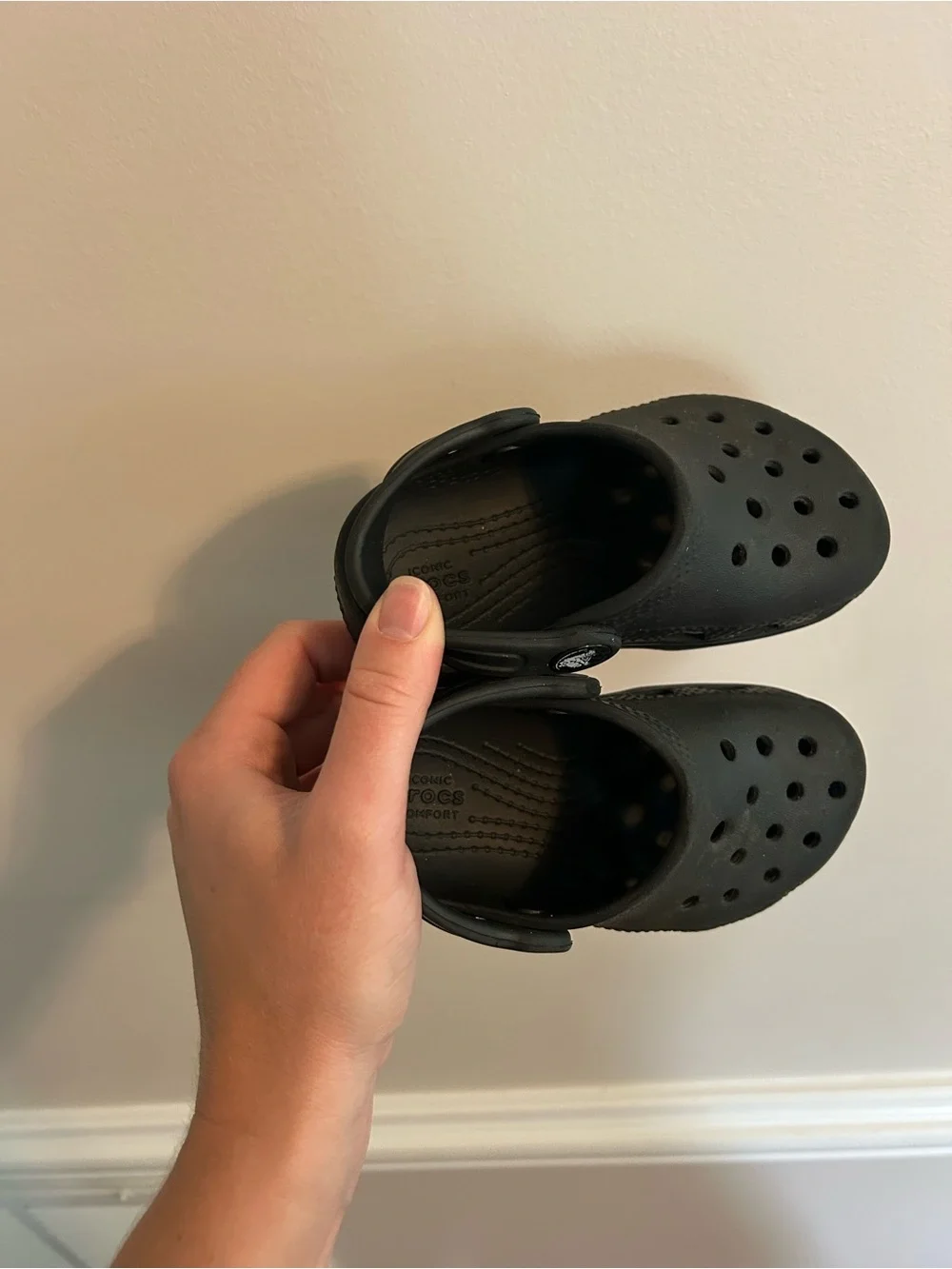 Kids Crocs Black Slip-On Clog Shoes